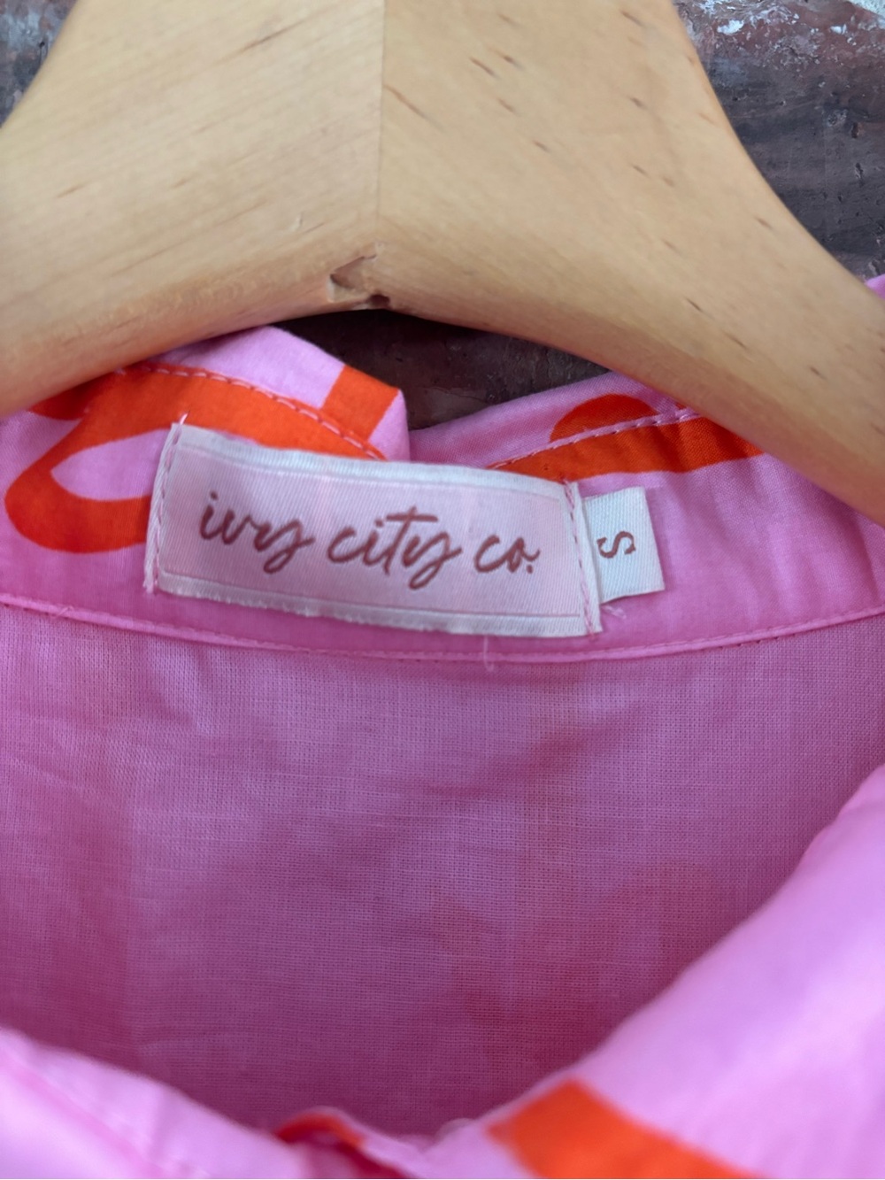 Ivy City Co Pink Cotton Bowie Shirt Dress, S - Picture 4 of 9